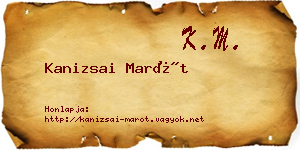 Kanizsai Marót névjegykártya